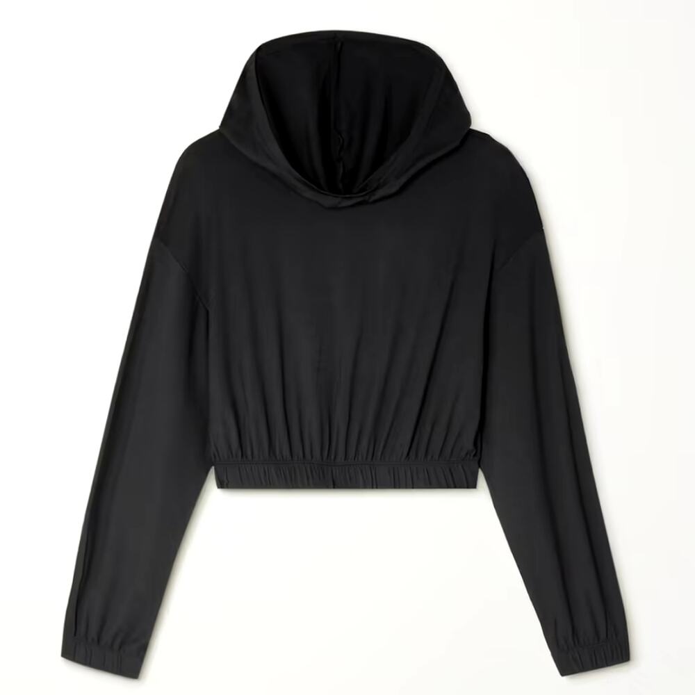 LE ORE Como cropped jersey hoodie